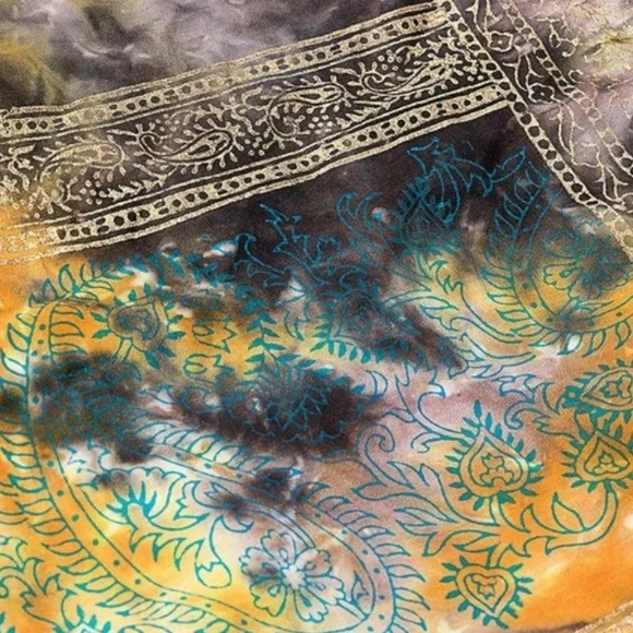 New Boho Tie Dye Handblock Print Bohemian Sling Shoulder Bag - Picture 6 of 7